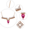 New Design Red Diamond Wedding Jewelry Set